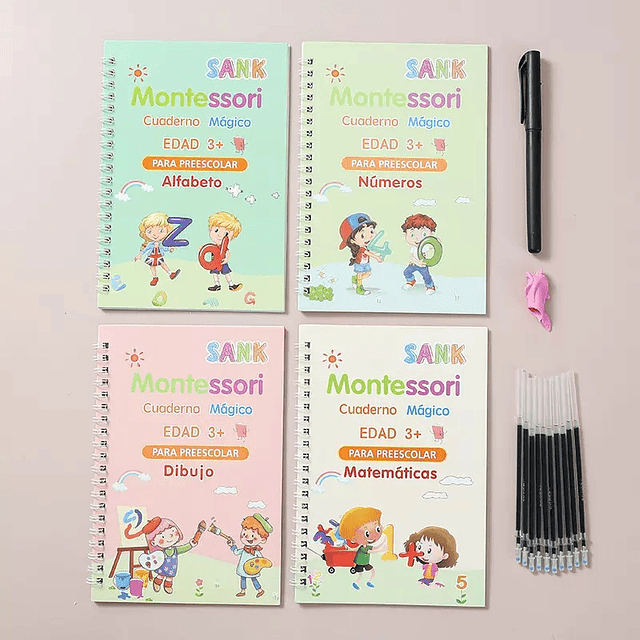 Set Cuaderno Magic Caligrafia Montessori